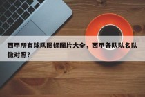 西甲所有球队图标图片大全，西甲各队队名队徽对照？
