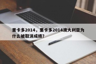 里卡多2014，里卡多2014澳大利亚为什么被取消成绩？
