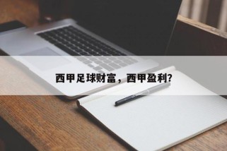西甲足球财富，西甲盈利？