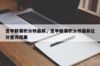 意甲联赛积分榜最新，意甲联赛积分榜最新比分查询结果