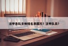 法甲各队主帅排名表图片？法甲队员？